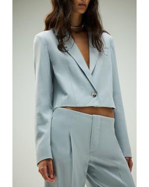 Hudson Jeans Cropped Blazer - Blue