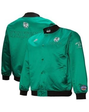 Mitchell & Ness Boston Celtics Hardwood Classics Team Og 3.0 Lightweight Satin Full-Snap Jacket - Green