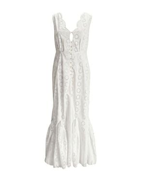 BrunnaCo Seruni Embroidered Mermaid Maxi Dress - White