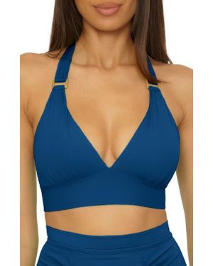 SOLUNA Sun Goddess Halter Bikini Top - Blue