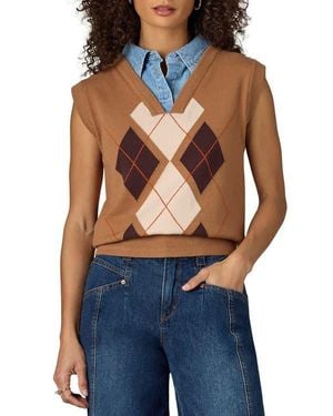Wit & Wisdom Layered Look Sweater Vest - Blue