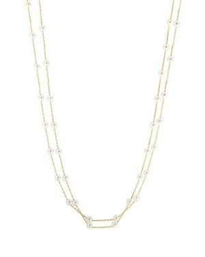 Effy 14K Freshwater Pearl Double-Strand Necklace - White