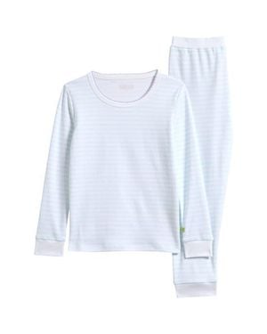 Cozyland Kids' Riley Fitted Two-Piece Pima Cotton Pajamas - White