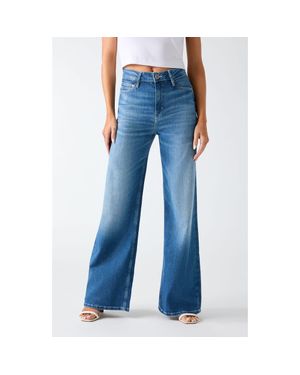 Guess Bellflower Wide Leg Jeans - Blue