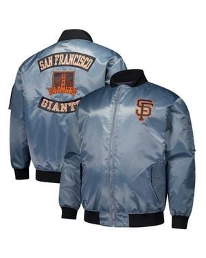 Profile San Francisco Giants Big & Tall Full-Zip Bomber Jacket - Blue