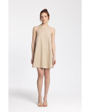 Monlicia Calia Mini Linen Dress - Natural
