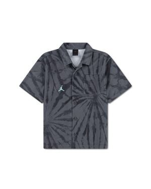 Nike Kids' Tie Dye Mesh Button-Up Shirt - Blue