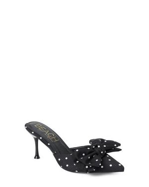 Matisse Goldie Bow Pointed Toe Mule - Black