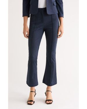 Halogen® Seamed Crop Flare Pants - Blue