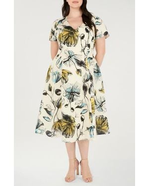 Estelle Vanessa Floral Empire Waist Dress - Multicolor