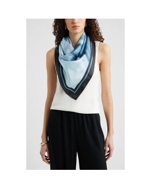 Nordstrom Printed Square Silk Scarf - Blue