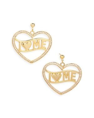 VIDAKUSH I Love Me Drop Earrings - Metallic