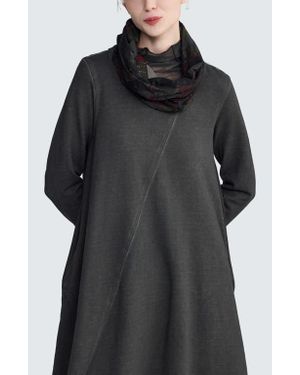 Luukaa Dewy Sculptural Jersey Collar Scarf - Black
