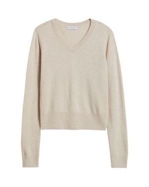 ARTLESS FOREVER Tove V-Neck Wool & Cashmere Sweater - White