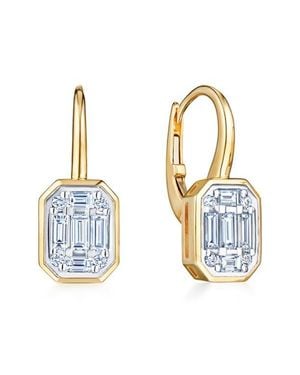Kwiat Sunburst Diamond Drop Earrings - Blue