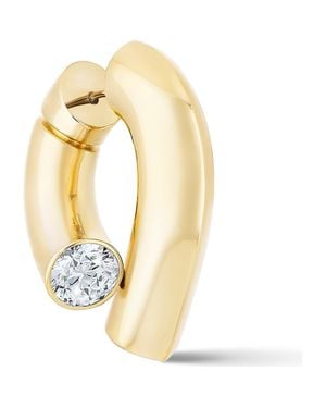 Tabayer Oera Diamond Bezel Earrings - Metallic