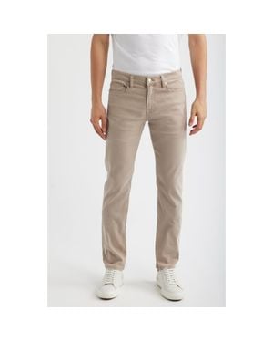 FRAME L'Homme Slim Fit Five-Pocket Twill Pants - Gray