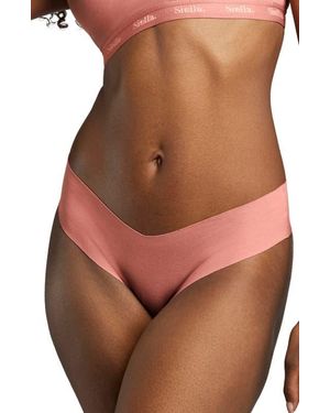 Siella Organic Cotton No-Show Thong - Orange
