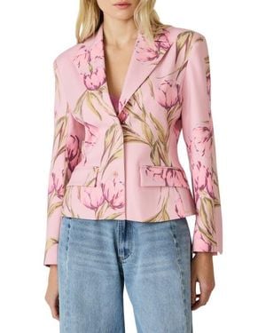 Steve Madden Regina Print Blazer - Red