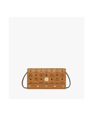 MCM Large Pina Crossbody Wallet - White