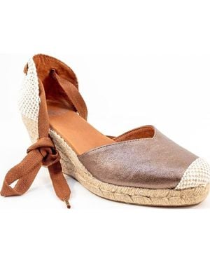 Menina Step Jimena Mid Laces Espadrille Sandal - Natural