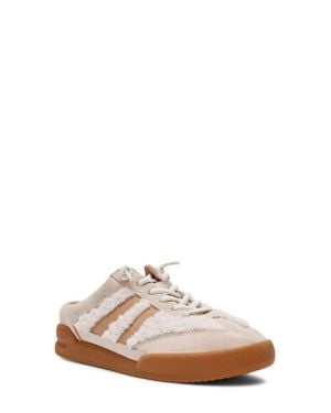 Steve Madden Vandy Faux Shearling Sneaker - White