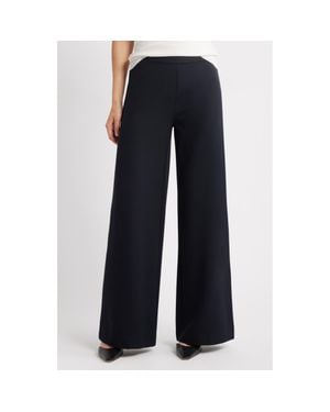 Caslon High Waist Wide Leg Ponte Pants - Blue