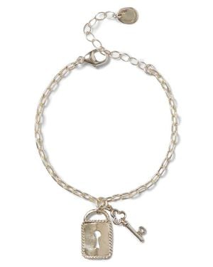 Chan Luu Lock & Key Charm Bracelet - Metallic