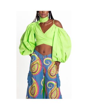 Bohn Jsell Persephone Wrap Top - Green