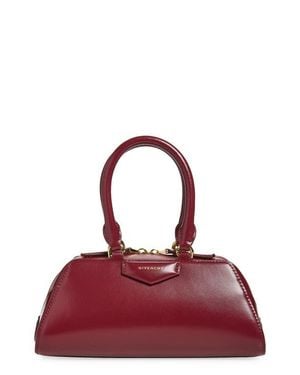 Givenchy Mini Antigona Leather East/West Satchel - Red