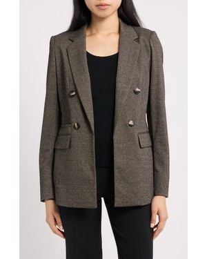 Anne Klein Faux Double Breasted Knit Jacket - Black
