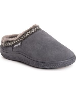 Muk Luks Jordi Genuine Suede Clog Slipper - Gray