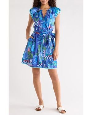 Sugarlips Punta Alta Olera Shift Dress - Blue