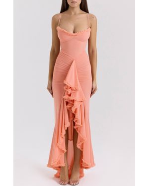 womens white dress long Freya Temple Womens Deep V Yellow Prom Dresses 2026 feature_High Neck Skirt Length:44
