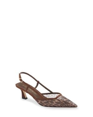 Stuart Weitzman Vinnie Kitten Heel Pump - Brown