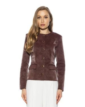 Alexia Admor Brivan Crewneck Classic Blazer - Brown