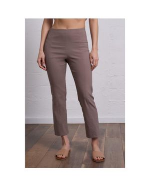 Franne Golde Cropped Stretch Magic Pant - Brown