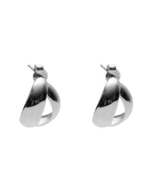 Argento Vivo Sterling Silver Cutout Circle Stud Earrings - Metallic