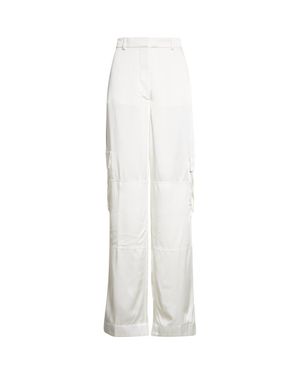 Stella McCartney Satin Paneled Slouchy Cargo Pants - White