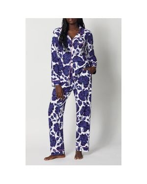 Bedhead Print Stretch Organic Cotton Pajamas - Blue