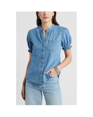 Caslon Chambray Button-Up Shirt - Blue