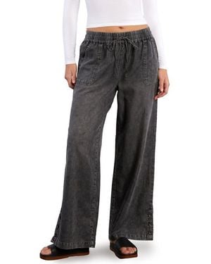 Billy T Hero High Waist Wide Leg Pants - Gray