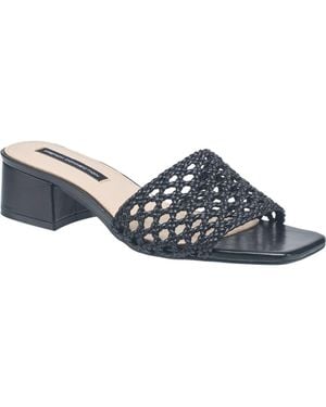 French Connection Waves Woven Mule - Blue