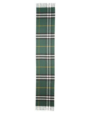 Burberry Giant Check Cashmere Scarf - Green