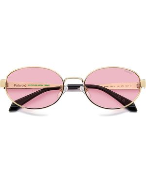 Polaroid 55Mm Polarized Oval Sunglasses - Pink