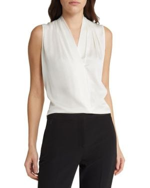 Kobi Halperin 'Mila' Sleeveless Stretch Silk Blouse - White