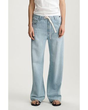 Mavi Nella Wide Leg Drawstring Jeans - Blue