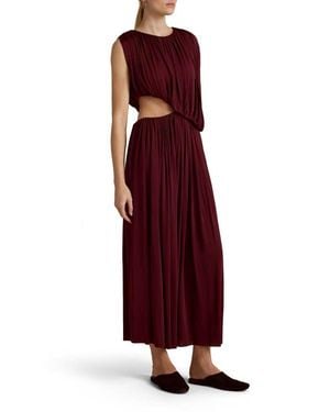 Marina Moscone Gathered Draped Dress