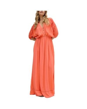 Raffya Somerton Kaftan Style Embroidered Maxi Dress
