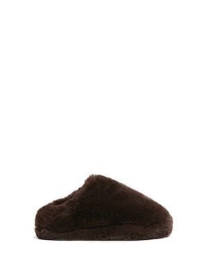 Apparis Misha Faux Fur Slipper - Black